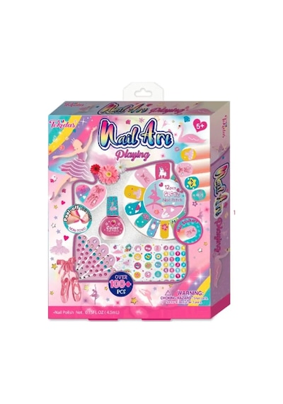 100 Parça Tırnak Süsleme Seti Tokidas Nail Art Çocuk Oje Çıkartma Sticker 5 Yaşüzeri Kızlara Özel Ek