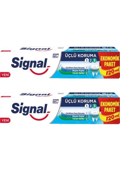Üçlü Koruma Diş Macunu 120 Ml X 2 Adet