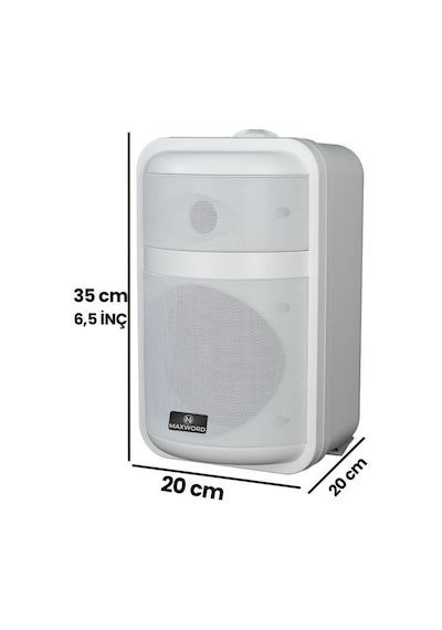 Maxword Mds-106tw Yüksek Kaliteli 250w 6.5 İnç 16 Ohm/100v İki Yollu Duvar Tipi Sütun Hoparlör