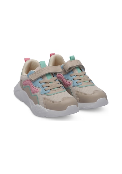 Slazenger PESO I Çocuk Cırt Cırtlı Bej Sneaker