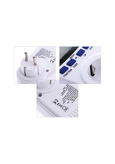 Wattmetre Priz Tipi 16A 3680W Enerji Sarfiyat Ölçer N11.85