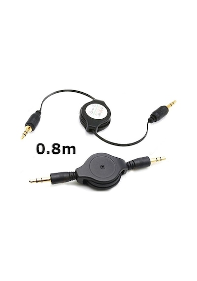 Aux Kablo 3.5Mm Ses Aktarım Ara Kablosu Makaralı Auks Kablo (533633423)