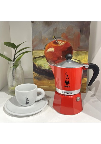 Bialetti Rainbow Kırmızı Mokapot 6 Cup