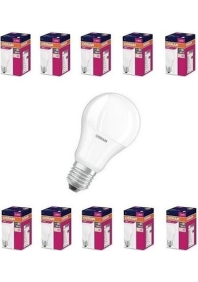 Osram 8,5 Wat E-27 Beyaz Işık Enerji Tasarruflu LED Ampul 10 Adet