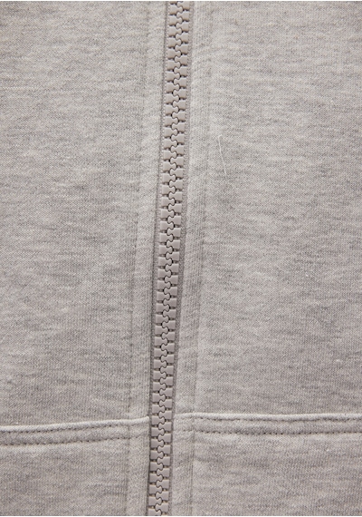 Mavi - M Nakışlı Fermuarlı Kapüşonlu Gri Sweatshirt 0s10193-80196 Gri
