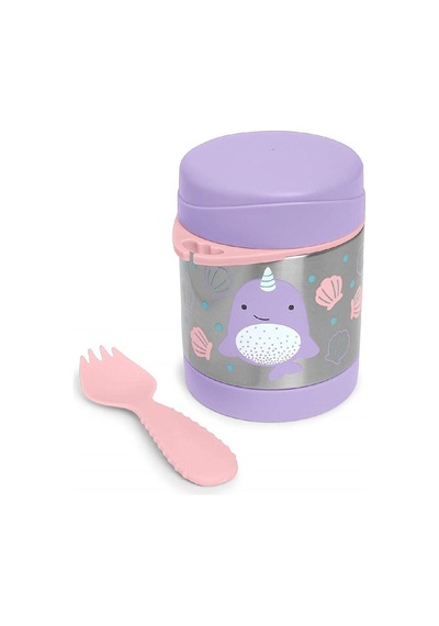 Skip Hop Zoo Paslanmaz Çelik Termos 325 ML Narwhal Mor