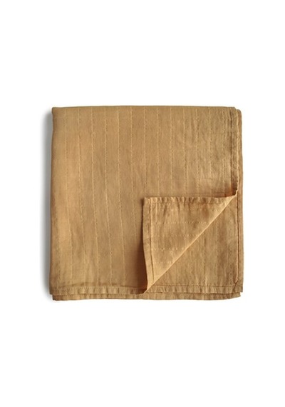 Mushie Organik Müslin Örtü Kundak Fall Yellow 120 X 120 Cm Sarı