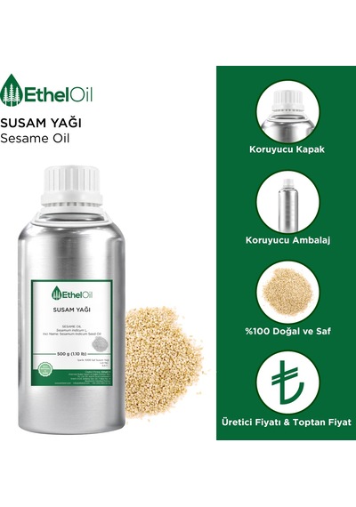 Etheloil Susam Sabit Yağı 500 G
