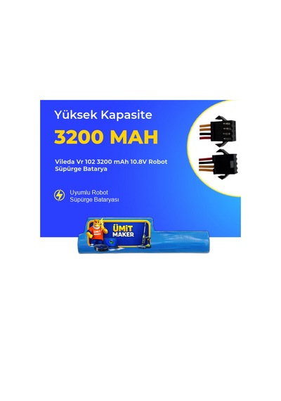 Vileda Vr 102 3200 Mah 10.8v Robot Süpürge Batarya