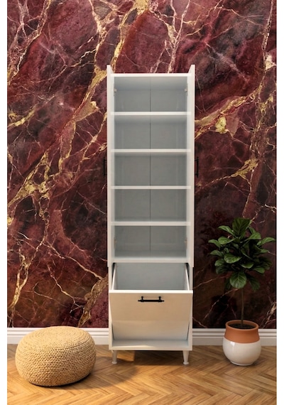 Kapadokya 2 Kapaklı Çok Amaçlı Dolap Kirli Çamaşır Sepetli Banyo Çamaşır Dolabı Beyaz Kapadokya 2 Kapaklı Çok Amaçlı Dolap Kirli Çamaşır Sepetli Banyo Çamaşır Dolabı Beyaz
