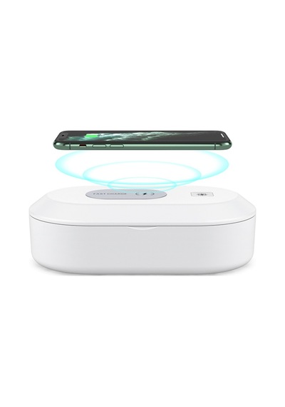 Ally 15W Hızlı Kablosuz Wireless Şarj+Ultraviyole Sterilizer- Uv (311350079)-Beyaz