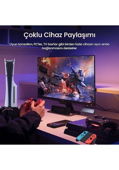 4k Hdmı 2.0 Görüntü Seçici 5 Giriş 1 Çıkış Kumandalı Switch