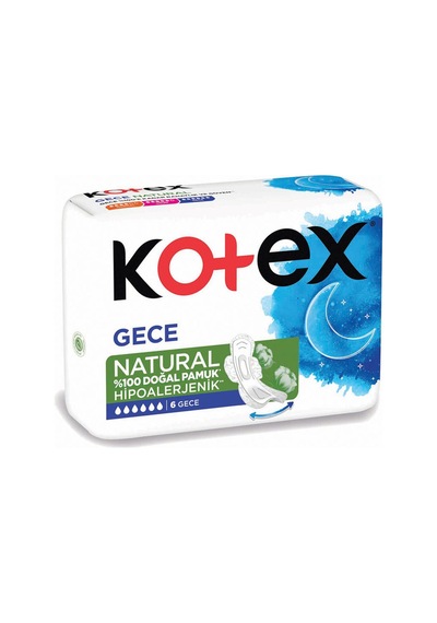 Kotex Natural Ultra Tekli Paket Gece 6'lı - 8 Adet Tarı