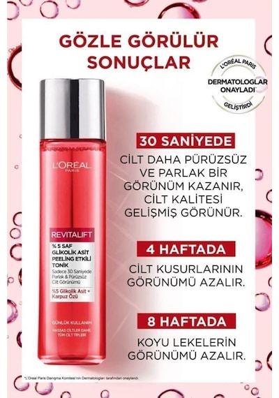 Revitalift %5 Saf Glikolik Asit Peeling Etkili Tonik & Nem Terapisi Normalden Karmaya Ciltler pktglklknmtrps-9271