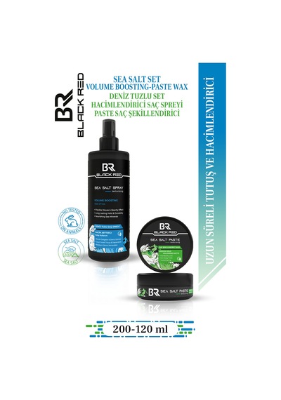 Saç Deniz Tuzu Spreyi - Sea Salt Spray & Wax Saç Şekillendirici Mat Wax Sea Salt Paste - 2'li Set Saçbakım
