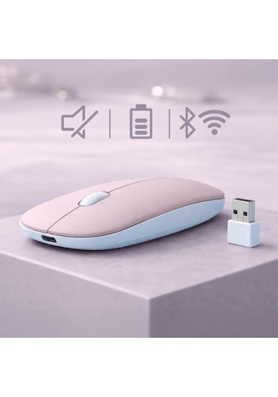 Type-c Şarjlı Bluetooth Mouse Apple Uyumlu MacBook iPad Laptop İnce Gövde Dongle Ve Kablo Dahil 13754