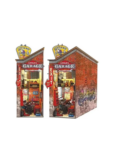 3d Wooden Puzzle Book Stand Series Garage 68048
