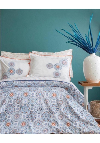 Apricitas Home Tek Kişilik Celeste Turkuaz Nevresim Takımı Lastiksiz