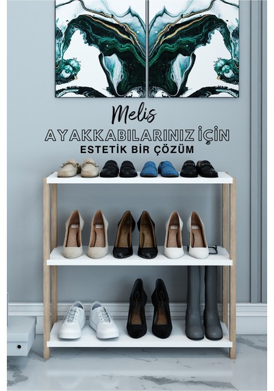 Melis Beyaz 3 Raflı Çiçeklik, Saksılık, Çiçek Standı, Dekoratif Raf - Çok Amaçlı Kullanım - Demonte Beyaz - 652123012 Beyaz Melis Beyaz 3 Raflı Çiçeklik, Saksılık, Çiçek Standı, Dekoratif Raf - Çok Amaçlı Kullanım - Demonte Beyaz - 652123012 Beyaz