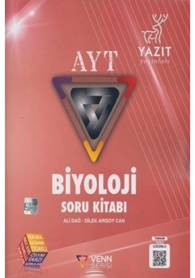 Yazıt Yayınları AYT Biyoloji Venn Serisi Soru Kitabı