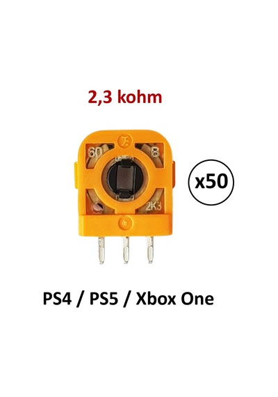 50 Adet 2.3k Ps4 Ps5 Xbox One Mikro Direnç Potans Micro Switch Turuncu