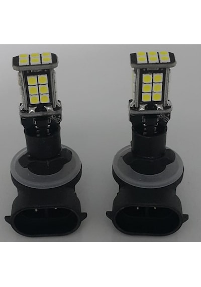 Zembil Eco H27 Eğri Soket Sis Farı Led Ampul 24 Ledli Beyaz