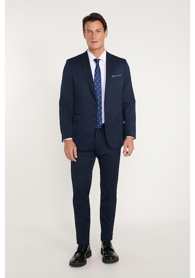 AC&Co / Altınyıldız Classics Erkek Slim Fit Dar Kesim Mono Yaka Takım Elbise Lacivert