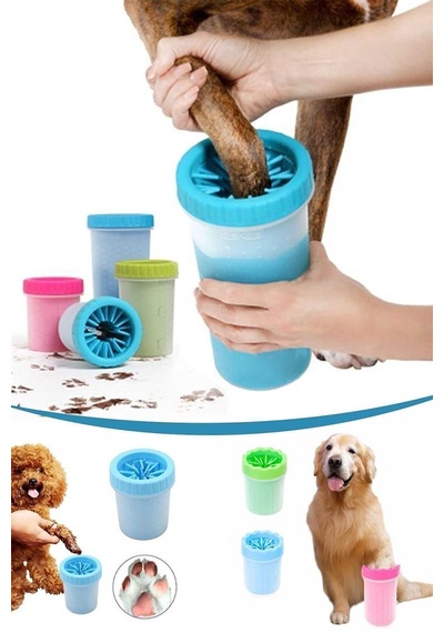 Tineke Köpek Ayak Pati Yıkama Temizleme Aparatı Orta Boy Pembe
