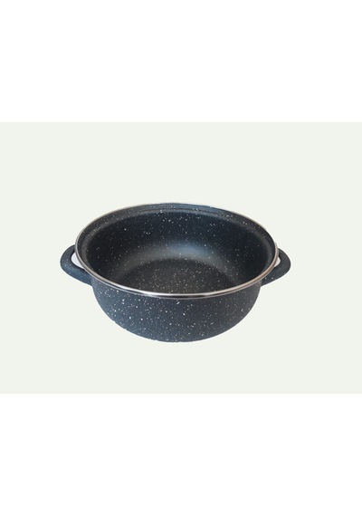 Emaye Cam Kapaklı Karnıyarık Pilav Kızartma Tenceresi Çapı 24 cM