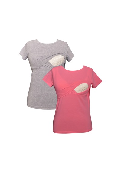 Luvmabelly Myra2503 2506 Emzirme Tshirt Seti Çok Renkli