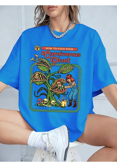 Noıssey Urban Pop Graphic Kadın Tişört Koleksiyonukod 5117 Bebe Mavi