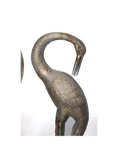Metal İkili Vinç Kuşu Seti 143-120 Cm 143120cmsarı Salon Aksesuarı Dekoratif Figür Sanatsal Obje