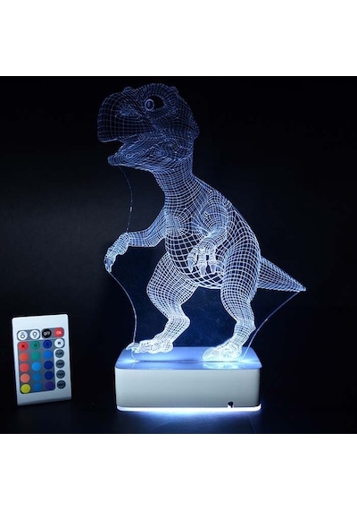 Özel Tasarım Dinazor 3D Led Lamba