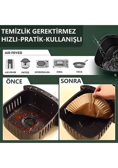 Fritöz Pişirme Kağıdı 50 Adet Açık Bej