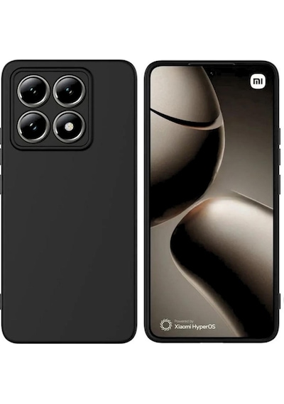 Xiaomi 14T Pro Uyumlu Silikon Kılıf - Pastel Renk Tonu Esnek Tam Koruma Kapak  - Siyah