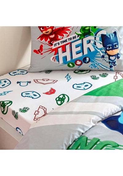 Pj Masks Super Team Standart Pamuk Nevresim Takımı, Çok Renkli, Tek Kişilik