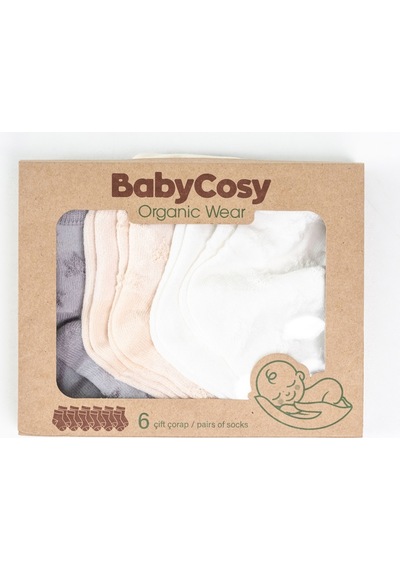 Babycosy Organic Wear %100 Organik Pamuk,6 Lı Bebek Çorap Seti Yıldız Desenli,yumuşak,pamuklu,yenidoğan Çorap,unisex Çok Renkli Babycosy Organic Wear %100 Organik Pamuk,6 Lı Bebek Çorap Seti Yıldız Desenli,yumuşak,pamuklu,yenidoğan Çorap,unisex Çok Renkli