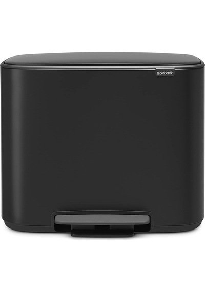 Brabantia Pedallı Çöp Kovası 3 X 11 Lt Mat Siyah Bra121104 Siyah
