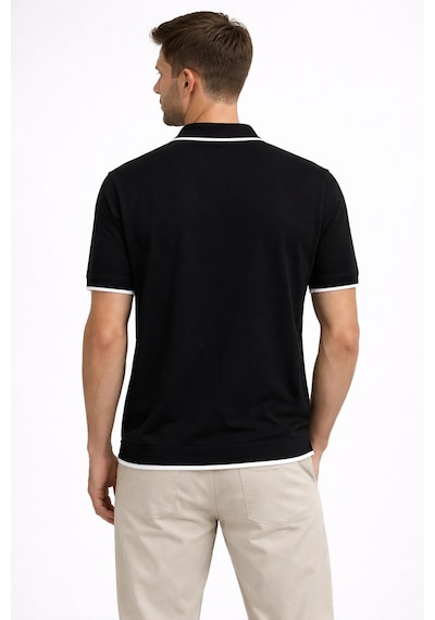 Cazador Erkek Polo Yaka Triko Tshirt 34125 Siyah