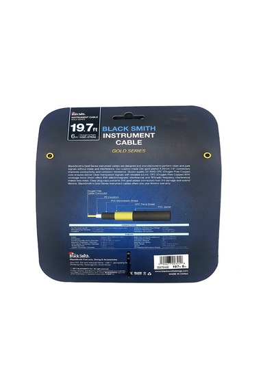 Blacksmith Gold Serıes Instrument Cable Straıght To Rıght 6m