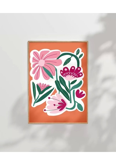 Çerçevesiz Poster Floral Enerji
