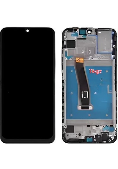 Tkgz -  P Smart 2019 Lcd Ekran Dokunmatik - A - Kalite Çıtalı Siyah