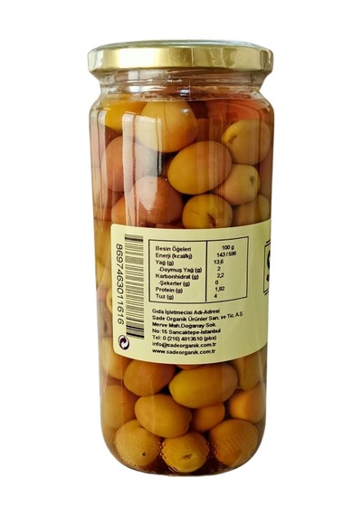 Sade Organik Yeşil Zeytin 300 Gr.