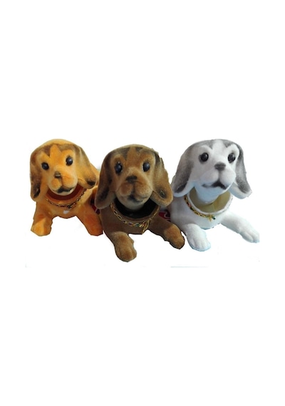 3 Adet Kafa Sallayan Köpek Araç İçi Aksesuar 17x9x7 Cm Farklı Renklerde Periyedi