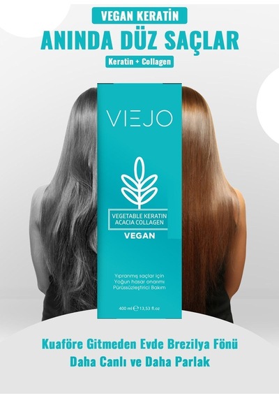2 Adet - Vegan Saç Keratini - Collagen - Saç Düzleştirici - 535596015