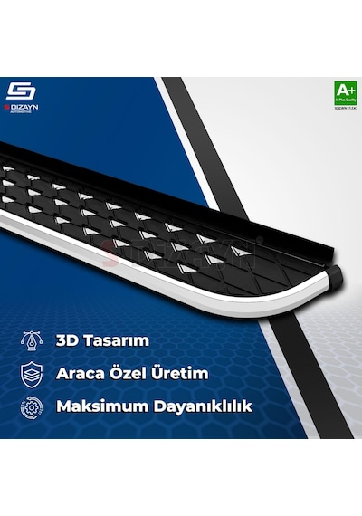 S-dizayn Vw Transporter T6.1 Kısa Şase Diamond Krom Yan Basamak 213 Cm 2019-2025 A+ Kalite