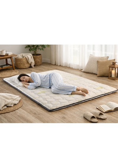 Aloe 5cm Sünger Şilte 140x190 Ped Yatak Şiltesi Pedi Topper Katlanabilir Katlanır