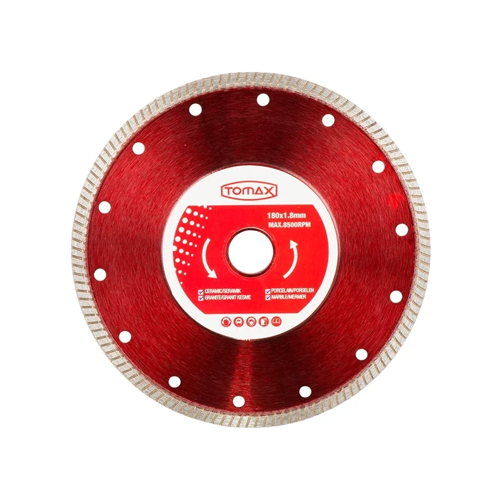 Seramik Fayans Kesici Disk - 180x1,8x22 Çok Renkli