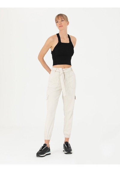 Pierre Cardin Kadın Krem Kanvas / Chino Pantolon 50263722-vr071 Krem