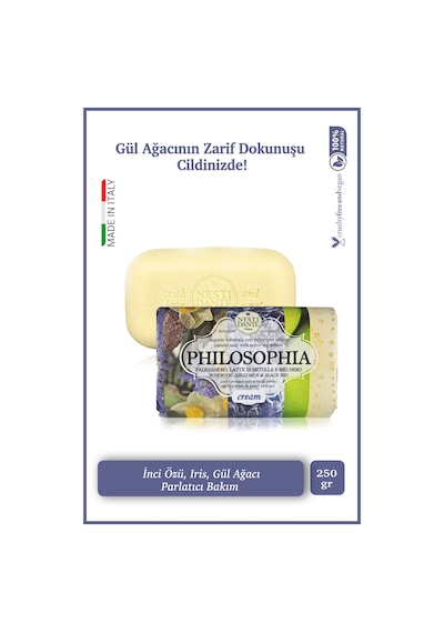 Philosophia Cream Aydınlatıcı ve Nemlendirici İnci Özü İris Gül Ağacı Katı Sabun 250 G